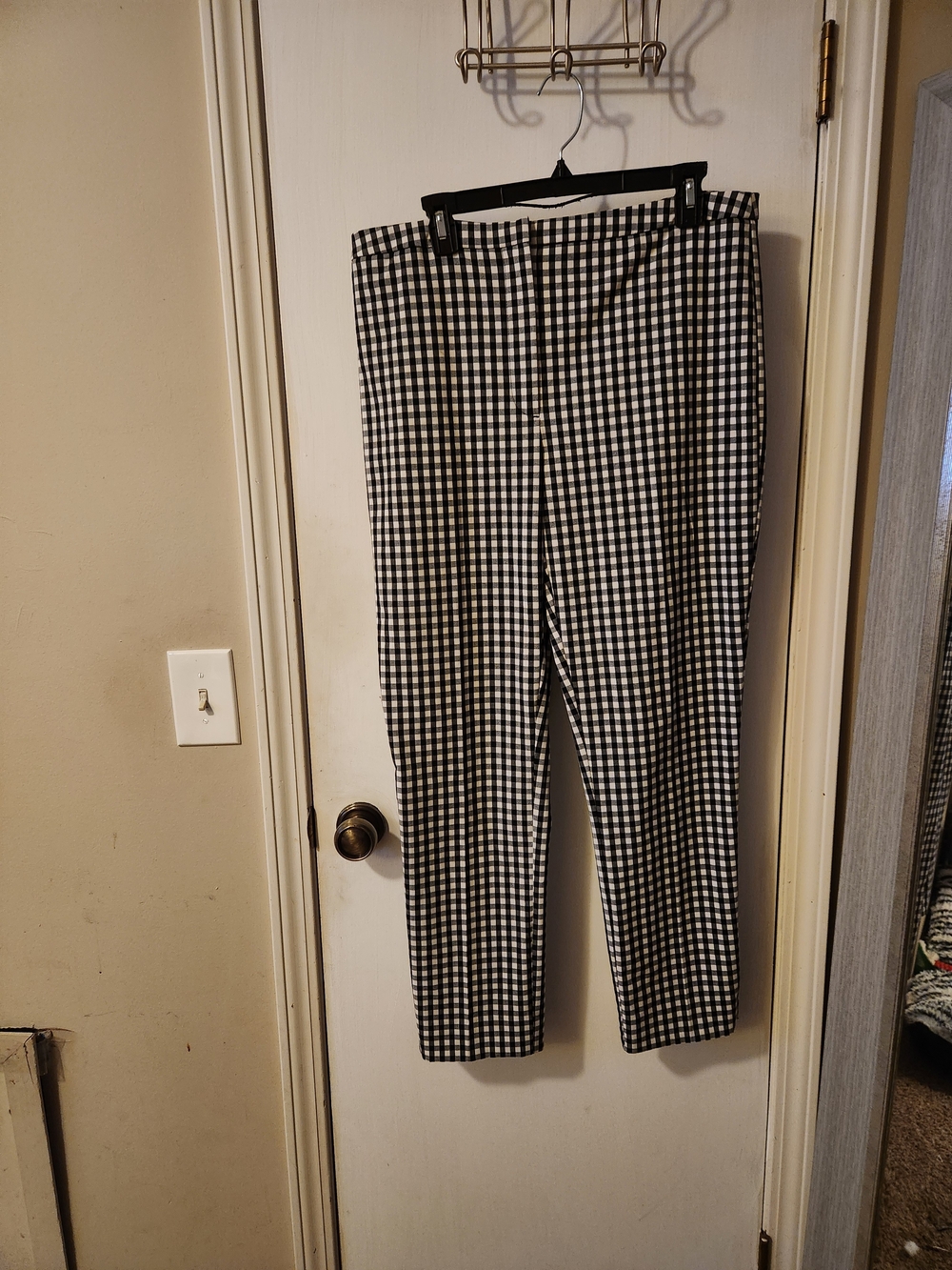 Black & White Gingham Womens" Pants